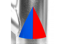 Albion DUCTM01 Duct ID Triangles CONDITIONED AIR Red/Blue (5/sheet)