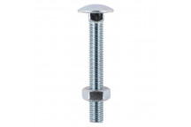 TIMco 0625CB Carriage Bolts & Hex Nut M6 x 25mm BZP (200)