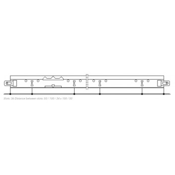 Rockfon 155132 CCM M/R T24 Click/Hook 38mm x 24mm x 3600mm Wht