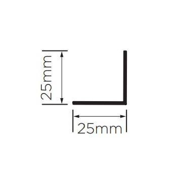 British Gypsum 27651/4 Gypframe FEA1 Steel Angle 25mm x 25mm x 0.5mm x 2900mm