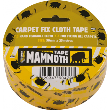 Sika 488761 Carpet Fix Cloth Tape 50mm x 25m Clear (24)