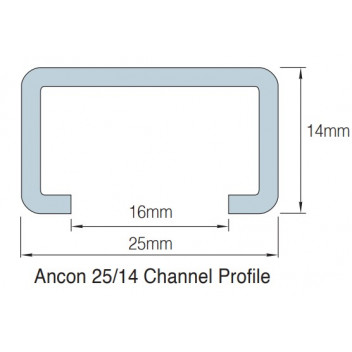 ANCON 252700MH 25/14 Channel Surface Fix 2700mm Multi Holed