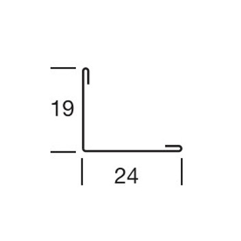 Zentia BPT2419HBK Perimeter Angle 24x19x3000mm Black