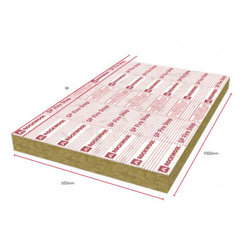 Rockwool 124829 SP Firestop Slab SP60 75mm x 650mm x 1000mm