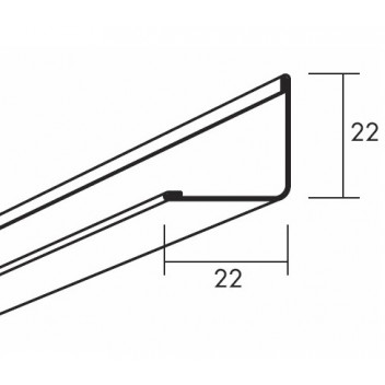 Ecophon 26358116 Connect Angle Trim 22/22 3000mm x 22mm White