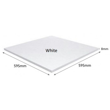 TVS Cleancare Tile 8mm x 600mm x 600mm SE White (8)