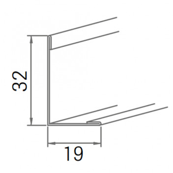 OWA NO51/32G Construct Wall Angle 19mm x 32mm x 3000mm