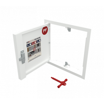 PALCO Flipfix Metal Door Access Panel PF 1HR FR 450mm x 450mm White