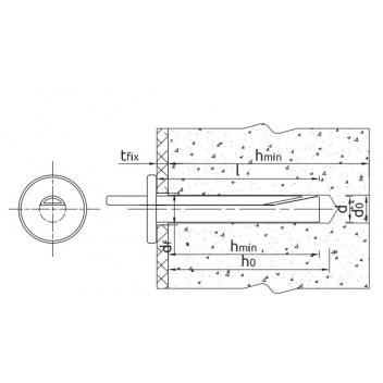 Rawl R-GS-06040 GS Ceiling Wedge Anchor 6mm x 40mm