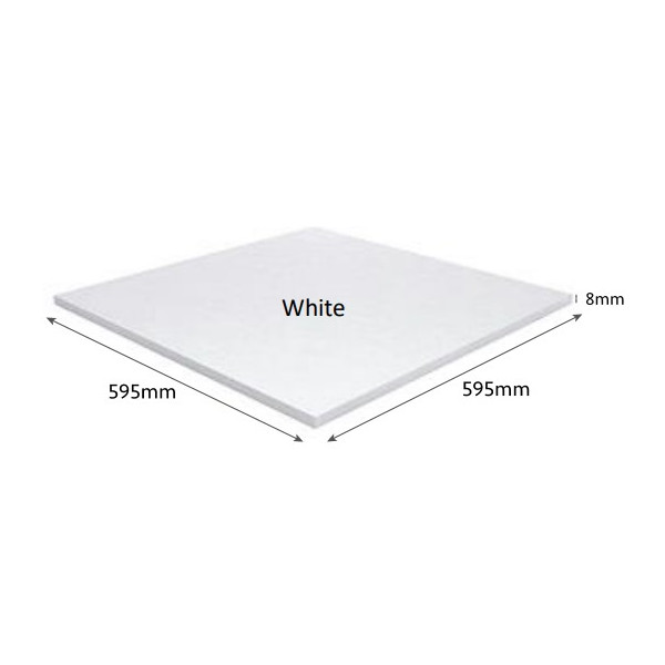 TVS Cleancare Tile 8mm x 600mm x 600mm SE White (8)